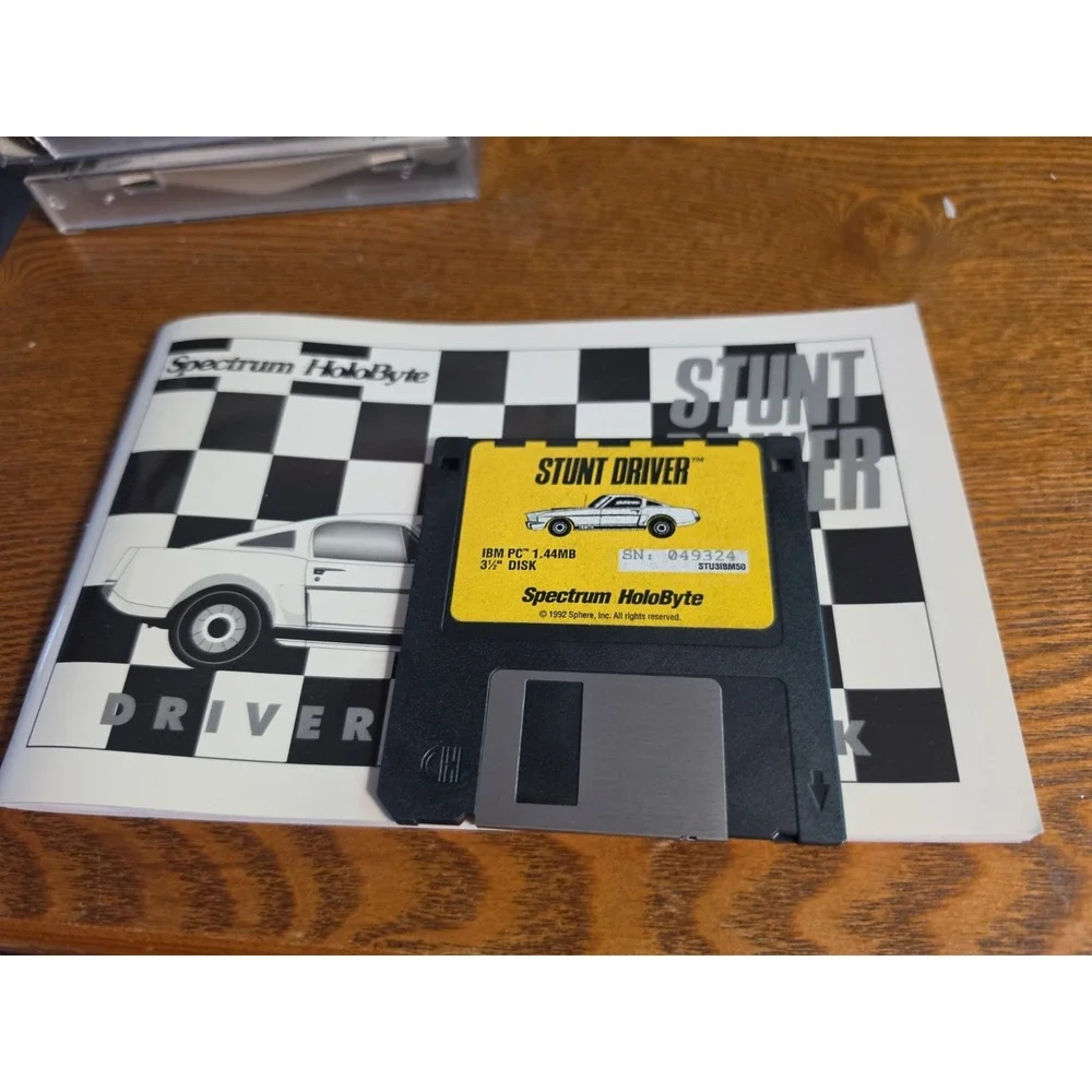Spectrum HoloByte Stunt Driver PC Racing Game 1992 Manual Included